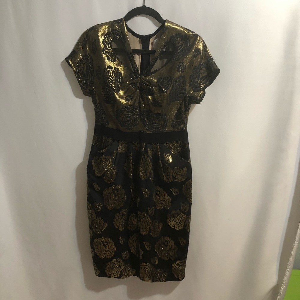 3.1 Phillip Lim  Metallic gold and black dress